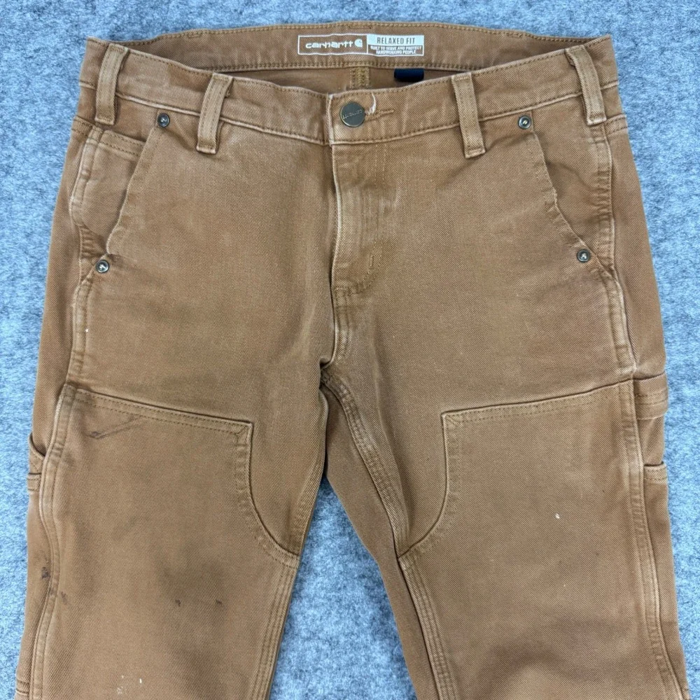 Carhartt 104296 Rugged Flex Relaxed Fit Double Front Work Pant Womens 2 Reg - Picture 3 of 16